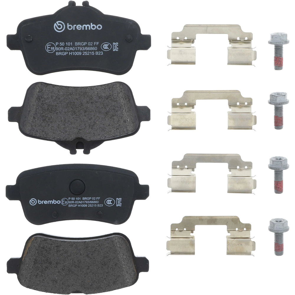 Brembo 13-16 Mercedes-Benz GL63 AMG/16-19 GLE63 AMG Rear Premium Low-Met OE Equivalent Pad