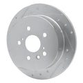 DFC 04-10 Toyota Sienna Rear Left Drilled & Slotted Silver Brake Rotor