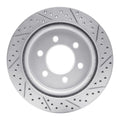 R1 18-21 Ford F-150 4WD Rear Left Drilled & Slotted Geoperformance Rotor