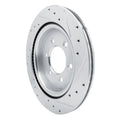 R1 21-25 Ford BRONCO Rear Left Drilled & Slotted Silver Brake Rotor
