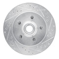 R1 Concepts Brake Rotor Drilled and Slotted Silver Fits Ford Expedition