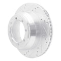 R1 Concepts Brake Rotor Drilled and Slotted Silver Fits Ford E-350