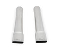 Exhaust Tips Super Bee Style Polished 340 Stainless Steel 3.0 Inch Inlet With Rectangular Oval Oulet Clamp-On Set Of 2 Pieces Hooker BlackHeart