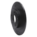 R1 98-05 Buick Park Avenue Rear Right Drilled & Slotted Black Brake Rotor