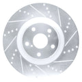 DFC 09-11 Lexus GS460 Left Front Drilled & Slotted Silver Brake Rotor
