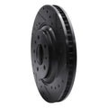 R1 04-08 Cadillac CTS Front Right Drilled & Slotted Black Brake Rotor