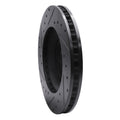 R1 04-08 Cadillac CTS Front Right Drilled & Slotted Black Brake Rotor