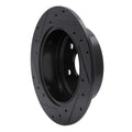 R1 2012-2018 Lexus ES300H Rear Right Drilled & Slotted Black Brake Rotor