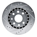 R1 88-02 Daewoo Lanos Front Left Drilled & Slotted Silver Brake Rotor