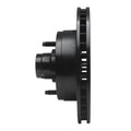 R1 73-93 Ford E-100 Econoline Front Right Drilled & Slotted Black Brake Rotor