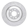 R1 04-18 Audi A8 Rear Right Drilled & Slotted Silver Brake Rotor