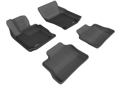 3D MAXpider 2005-2012 Porsche 911 997 Kagu 1st & 2nd Row Floormats - Black