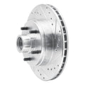 DFC 91-96 Buick Commercial Chassis Front Right Drilled & Slotted Silver Brake Rotor