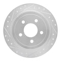 R1 Concepts Brake Rotor Drilled and Slotted Silver Fits Ford Explorer