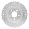 R1 Concepts Brake Rotor Drilled and Slotted Silver Fits Ford Explorer