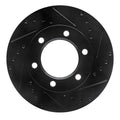 R1 71-91 Chevrolet Blazer Front Right Drilled & Slotted Black Brake Rotor