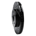 R1 02-15 Lexus ES300 Front Left Drilled & Slotted Black Brake Rotor