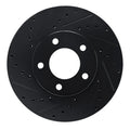 R1 87-90 Chrysler Town & Country Front Left Drilled & Slotted Black Brake Rotor