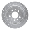 R1 Concepts Brake Rotor Drilled and Slotted Silver Fits Volvo 940
