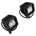 ~(4 lbs. 18X8X3)~ 2011-2016 FORD F250/F350: Hood Hinges LED Light Bar Mounts - By A Pillar - for mounting Two 3 IN Zroadz Cube Pod Work Lights or Similar Style Light - Bolts On to Hood Hinges - Easy Install