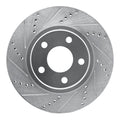 R1 97-05 Buick Park Avenue Front Left Drilled & Slotted Silver Brake Rotor