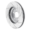 R1 97-05 Buick Park Avenue Front Left Drilled & Slotted Silver Brake Rotor