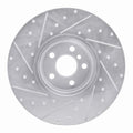 R1 16-25 BMW i4 Right Front Drilled & Slotted Silver Brake Rotor