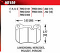Hawk 85-89 Porsche 944 / 88-87 924 Blue 9012 Front Race Brake Pads