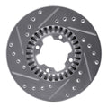 DFC 83-89 Subaru RX Front Right Drilled & Slotted Silver Brake Rotor