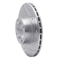 DFC 83-89 Subaru RX Front Right Drilled & Slotted Silver Brake Rotor