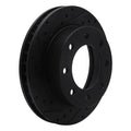 R1 99-20 Cadillac DeVille Front Left Drilled & Slotted Black Brake Rotor