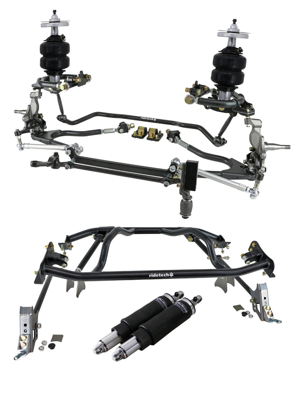 Ridetech 61-65 Ford Falcon Air Suspension System w/ Pin Spindle & Double Adj. Bars