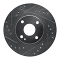 R1 Concepts Brake Rotor Drilled and Slotted Silver Fits Mazda Protege