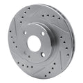 R1 Concepts Brake Rotor Drilled and Slotted Silver Fits Mazda Protege