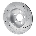 R1 07-12 Dodge Nitro Front Left Drilled & Slotted Silver Brake Rotor