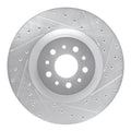 R1 Concepts Brake Rotor Drilled and Slotted Silver Fits Ram ProMaster