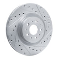 R1 Concepts Brake Rotor Drilled and Slotted Silver Fits Ram ProMaster