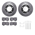 R1 18-25 Lexus ES250 Front Drilled & Slotted Silver Brake Rotor Set