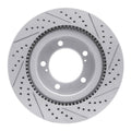 R1 07-22 Lexus LX570 Front Left Drilled & Slotted Geoperformance Rotor