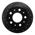 R1 14-21 Ram Promaster 2500 Rear Left Drilled & Slotted Black Brake Rotor