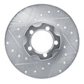 R1 1961-1967 Mercedes-Benz 230 Front Left Drilled & Slotted Silver Brake Rotor