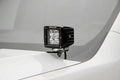 ~(4 lbs. 18X8X3)~ 2007-2013 CHEVROLET SILVERADO 1500: Hood Hinges LED Light Bar Mounts - By A Pillar - for mounting Two 3 IN Zroadz Cube Pod Work Lights or Similar Style Light - Bolts On to Hood Hinges - Easy Install