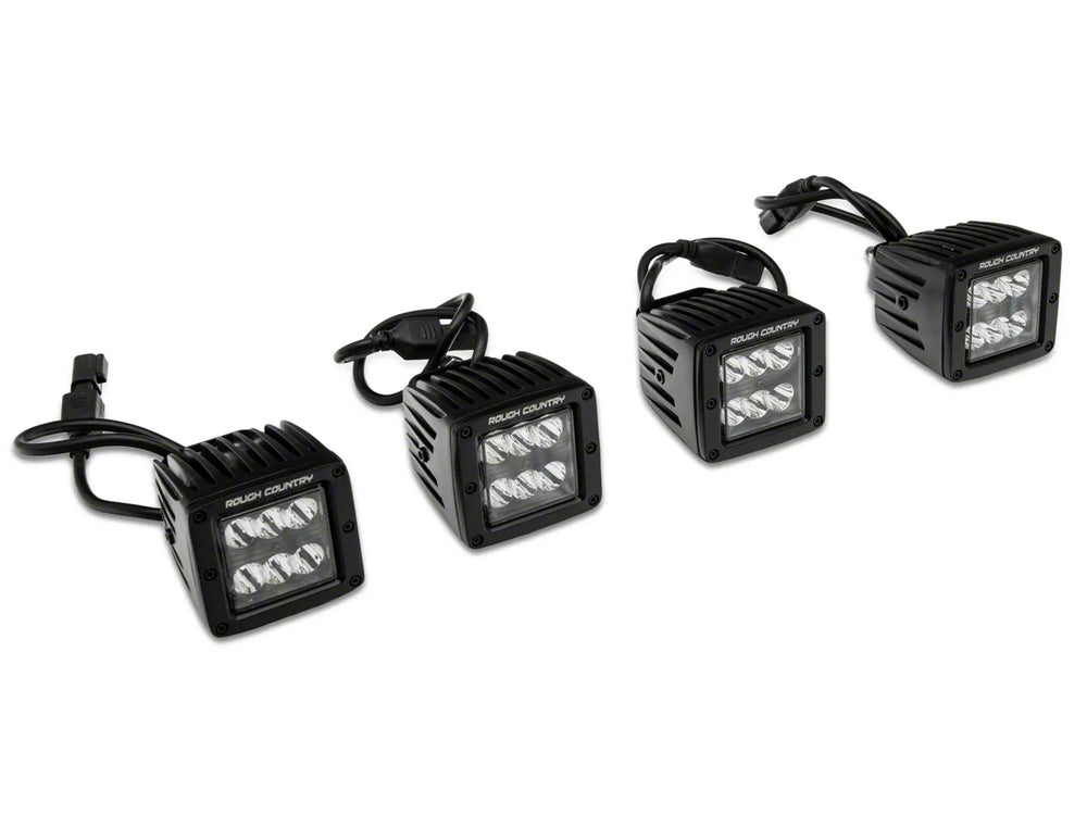 2x 70903BL 1x 70760 LED Light Fog Mount Dual 2 Black Pairs Chevy Silverado 1500 2500HD 3500HD 2WD 4WD