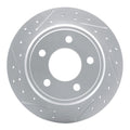 R1 93-04 Chrysler Concorde Rear Left Drilled & Slotted Geo-Carbon Rotor