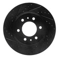 R1 09-09 Ford F-150 4WD Front Left Drilled & Slotted Black Brake Rotor
