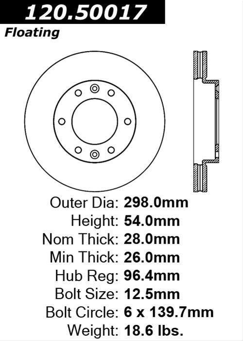 Centric Performance Brake Rotor