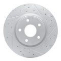 R1 12-25 Chrysler Grand Caravan Front Left Drilled & Slotted Geo-Carbon Rotor