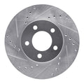 DFC 91-00 Ford Taurus (Excl SHO) Front Left Drilled & Slotted Silver Brake Rotor