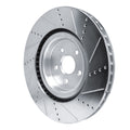 DFC 15-22 Lexus GS F Left Front Drilled & Slotted Silver Brake Rotor