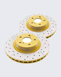 DBA 98-05 Lexus LX470/98+ Toyota Landcruiser 100 Series Front Drilled & Slotted Street Series Rotor